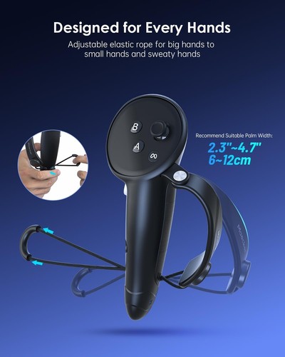 Charging Controller Grips for Quest 3S for Quest 3 Controller Straps - Picture 7 of 7