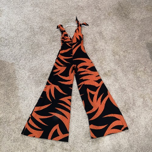 Vintage Frederick’s Of Hollywood Jumpsuit Orange And Black. Small - Picture 9 of 10