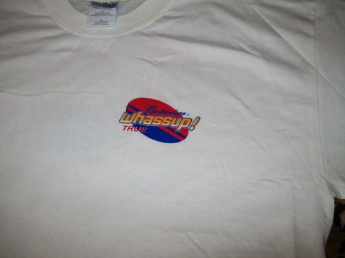 Budweiser Whassup New nos White T Shirt Size XL tee Free USA ship - Picture 6 of 11