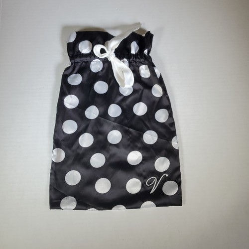 Victoria's Secret Slipper schwarz-weiß gepunktet (leer) - Bild 1 von 4