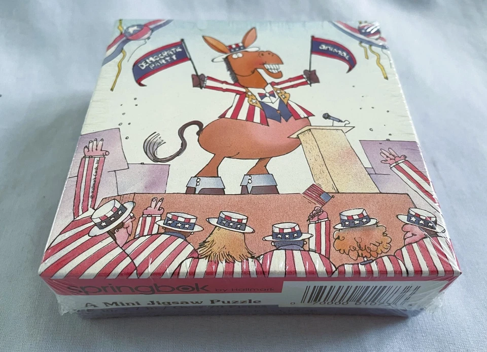 Vintage 1988? Springbok Mini Puzzle "Democratic Party (Animal) 7" PZL7325 Sealed - Image 2 of 3