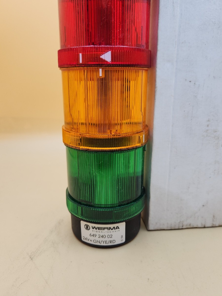 WERMA Security Stack Light 649 240 02 24 V Green Yellow Red 640
