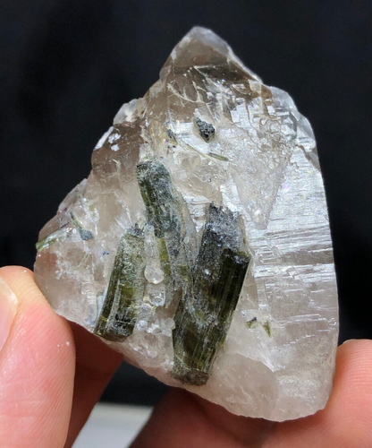 57 Gram Very Unique Qty Beautiful Natural Color Tourmaline with Quartz Specimen - Picture 3 of 6