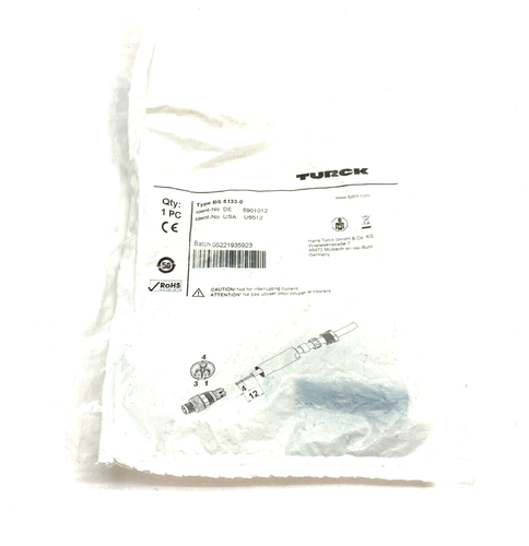 Turck BS 5133-0 Circular M8 Connector Plug 6901012 - Picture 7 of 7