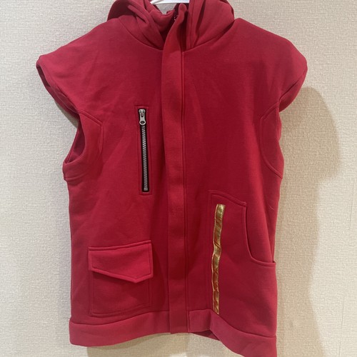 Fortnite Vest Red Pink Zip Up Hooded Size Small S Adult NWOT - Picture 1 of 12