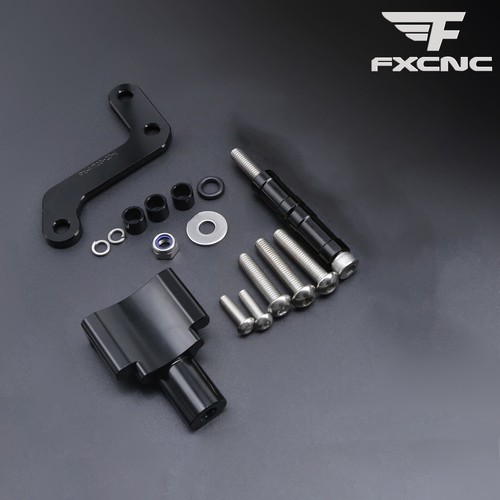 For MT-03 2020-22 23 CNC Steering Damper Stabilizer Bracket Kit Mount Black+Blue - Picture 24 of 24