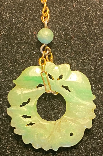 Pair of Imperial Green Jadeite earrings early 1900’s fei cui 翡翠 Jade - Picture 4 of 11