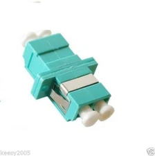 Fiber Optic Adapter/Coupler, LC to LC Duplex, Multimode, Aqua-(QTY 6 )- 63121