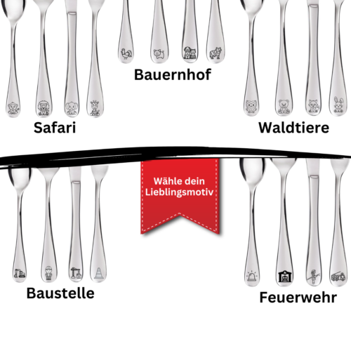 Personalisiertes Kinderbesteck mit Gravur – Perfektes Geschenk zur Taufe, Geburt - Bild 4 von 54
