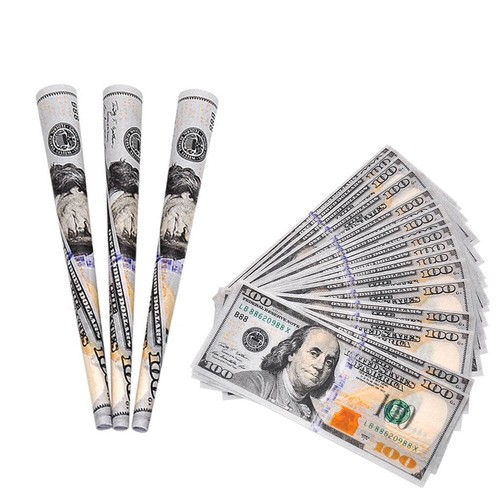 HONEYPUFF 5Booklets King Size $100Dollar Bill Unrolled Rolling Papers 150 Leaves - Picture 2 of 10