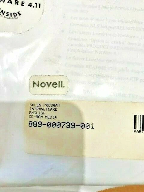 ULTRA RARE OPENED FOR PHOTOS NOVELL NETWARE 4.11 WITH ALL BOOKS AND CD RM4 - Image 3 of 4