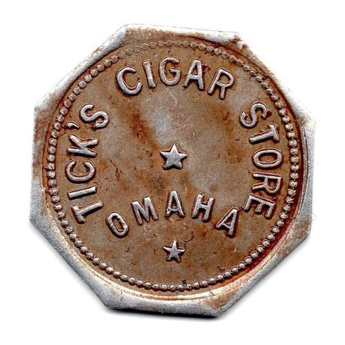 TICK’S CIGAR STORE • BUONO PER 10¢ IN COMMERCIO • OMAHA, NEBRASKA, NE. • TC-485472