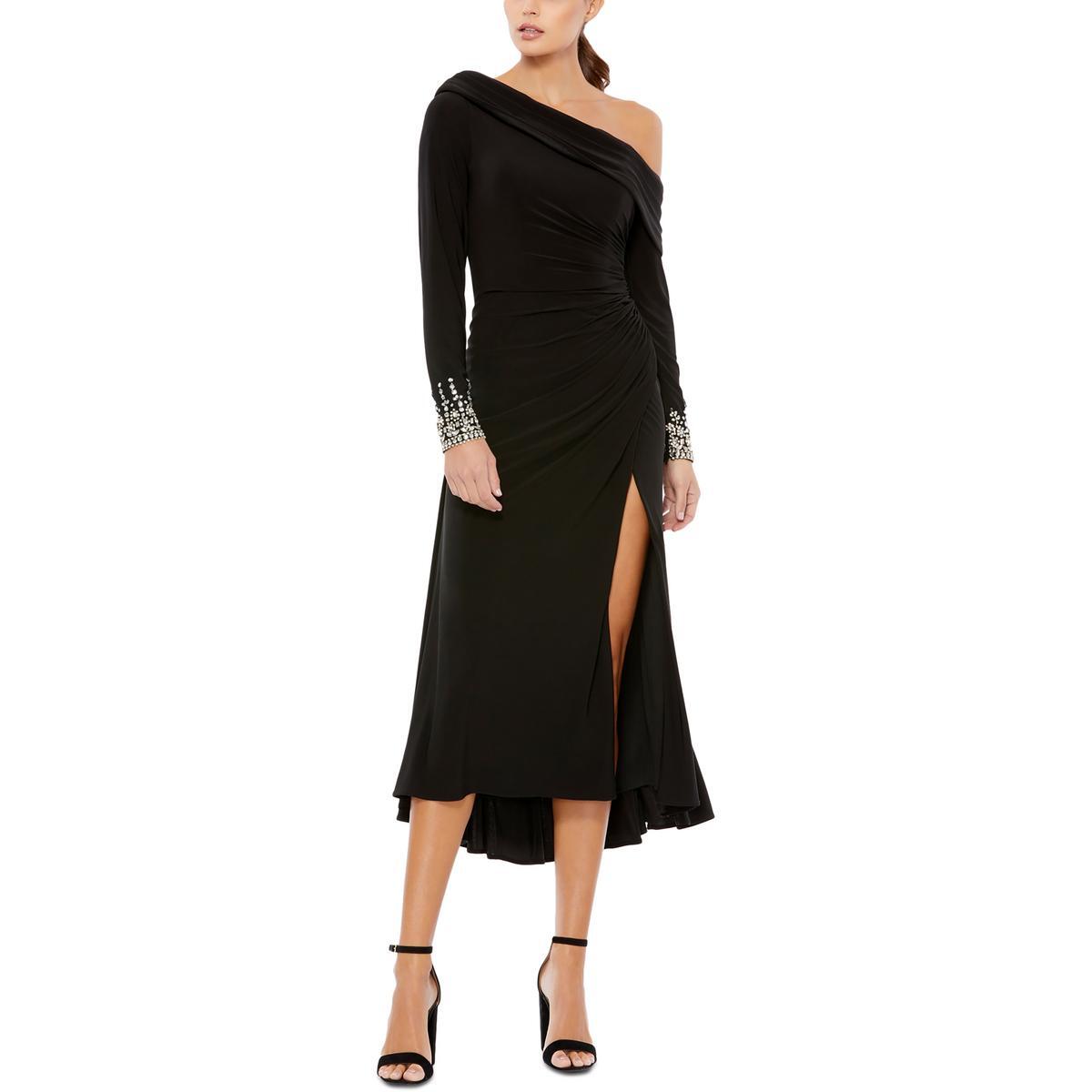 Женское вечернее платье Ieena for Mac Duggal, черное, с украшениями, 8 BHFO 7871