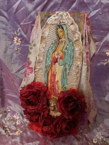 Our Lady Of Guadalupe Virgin Mary Catholic Virgen De Guadalupe about 21" Inches - Picture 3 of 8