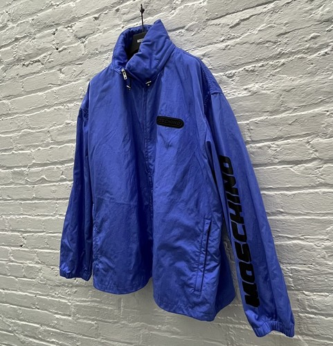 MOSCHINO JEREMY SCOTT BLUE NYLON ZIP UP JACKET SIZE 40 MEDIUM US NEW - Picture 5 of 8
