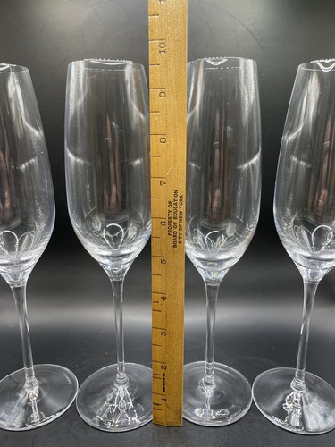 4 Tiffany & Co. Crystal champagne flutes Glasses - Picture 3 of 8