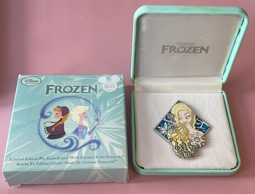 D23 Disney Frozen Princess Elsa Pin Swarovski LE 700 Boxed READ - Picture 2 of 10