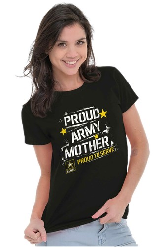US Army Star Logo Proud Military Mother Mom Womens Top Junior Graphic Tee - Bild 6 von 8