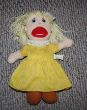 Lillian Vernon Puppet Blonde Girl Rag Doll Soft Body Marvel Education Company