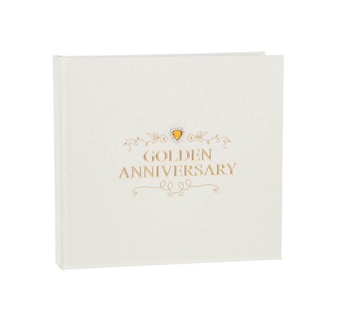 Shudehill Giftware 50th Golden Wedding Anniversary Large Photo Album 6 x 4