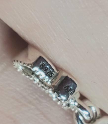 Genuine Pandora Bracelet Charm - Silver Love Two Entwined Hearts S925 ALE - Picture 5 of 11