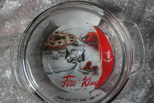 Fire King ANCHOR HOCKING LIDDED Casserole Bakeware 1.5L Clear Glass BN - Picture 3 of 7