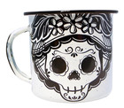 Mexican Catrina Enamel Coffee Mug – 360ml – Imported from Mexico