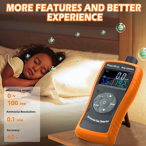 Rilevatore Gas Ammoniaca NH3 Monitor Particelle Misuratore Professionale per Avicoltura - Foto 4 di 7