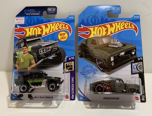 Hot Wheels Rally Baja Crawler & Erikenstein Rod Lot Of 2 Die-cast Trucks NOS