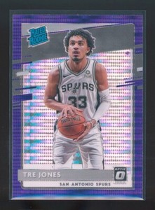2020-21 Donruss Optic Tre Jones Purple Pulsar Prizm RC #188 Panini Target