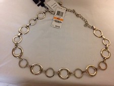 Style Co SC869 Chain Belt S/M Nickle NWT