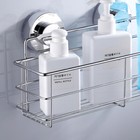 Stainless Steel Shower Caddy Bath Shelf Rack Holder Suction Cup Bathroom Bask-~