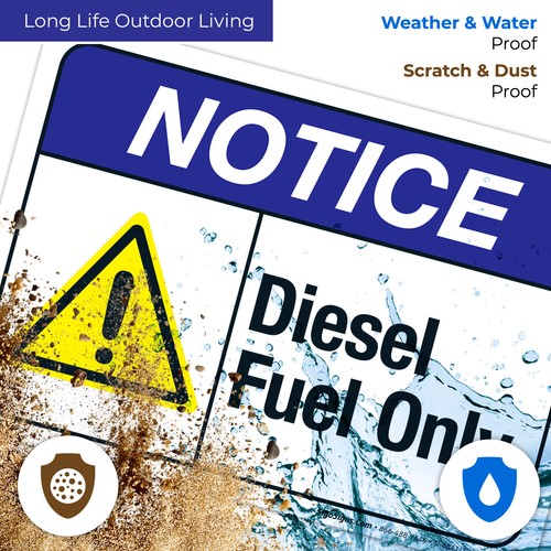 Diesel Fuel Only Sign, ANSI Notice Sign, (SI-4841) - Picture 21 of 88