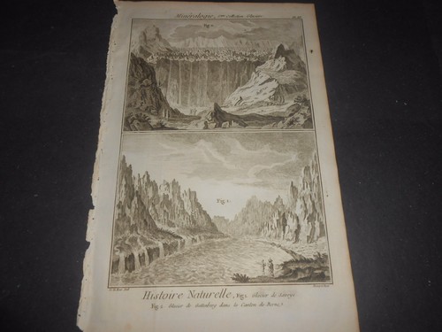 1751/72 KUPFERSTICH GLETSCHERSAVOIE FRANKREICH GUTTENBERG SCHWEIZ DIDEROT N3 - Bild 1 von 5