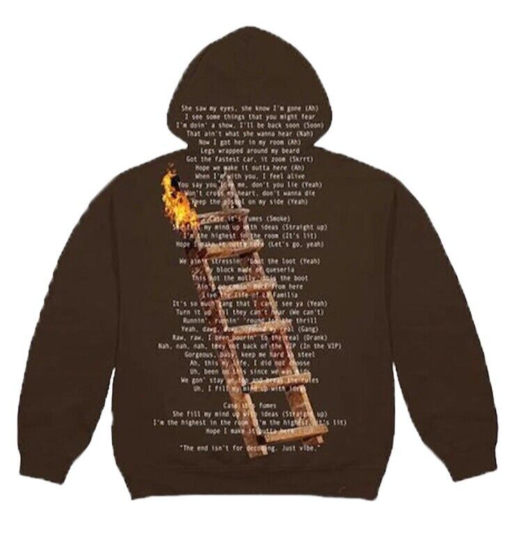 人気話題コラボ！Travis Scott McDonald Sticker Hoodie Brown Travis Scott x McDonald's Cj Smile Hoodie Brown Men's - FW20