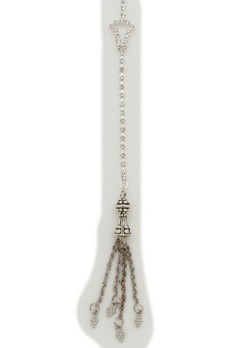 Mujeres Collar Cadena de Metal Plateado Étnico Borla Flecos Dije Gancho Colgante - Imagen 6 de 11