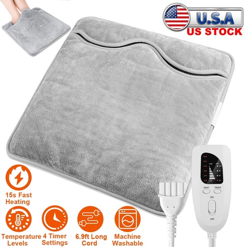 Electric Heated Foot Warmers for Men Women Foot Heating Pad Fast Heating Mat - Picture 2 of 11
