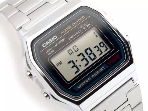 Casio A-158W Retro MensDigital Watch Unisex Original Factory New A158 Silver