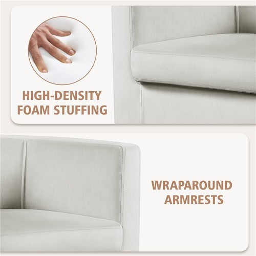 Tub Chair Accent Armchair Velvet Fabric Modern Barrel Chair Living Room Bedroom - Picture 44 of 72