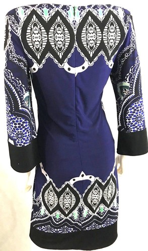 Roulette Shift Dress Silky Stretch V- Neck Career Casual All Seasons 4 - Picture 8 of 12