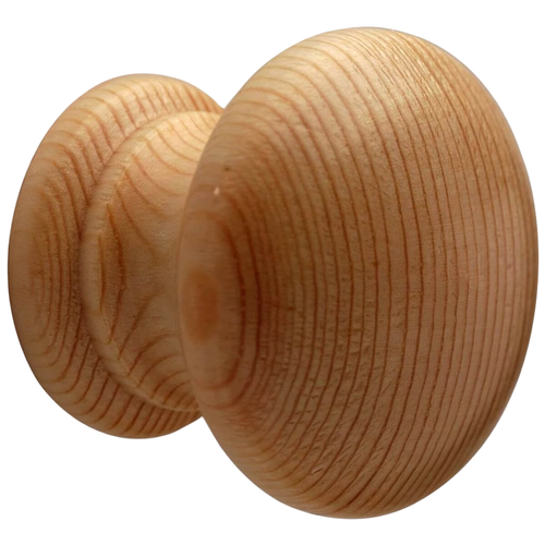 Möbelknopf Mital Türknopf Holz Knauf Ø 30 - 34 mm Möbelknauf Kiefer rund Knopf - Picture 3 of 9