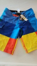 HURLEY Boys 14  Board Shorts Swim Trunks MULTICOLOR NWT