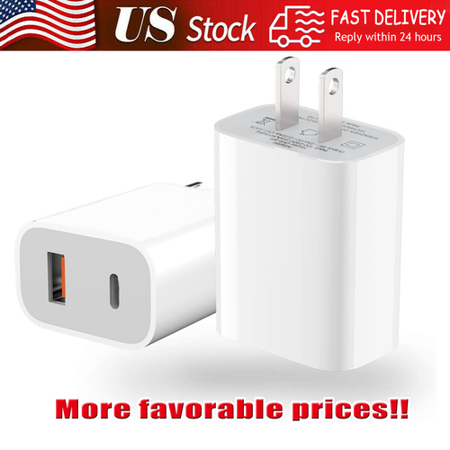 For iPhone 14 13 12 11 XR 8 20W Fast Charger Block USB Type C Wall Power Adapter - Picture 1 of 18