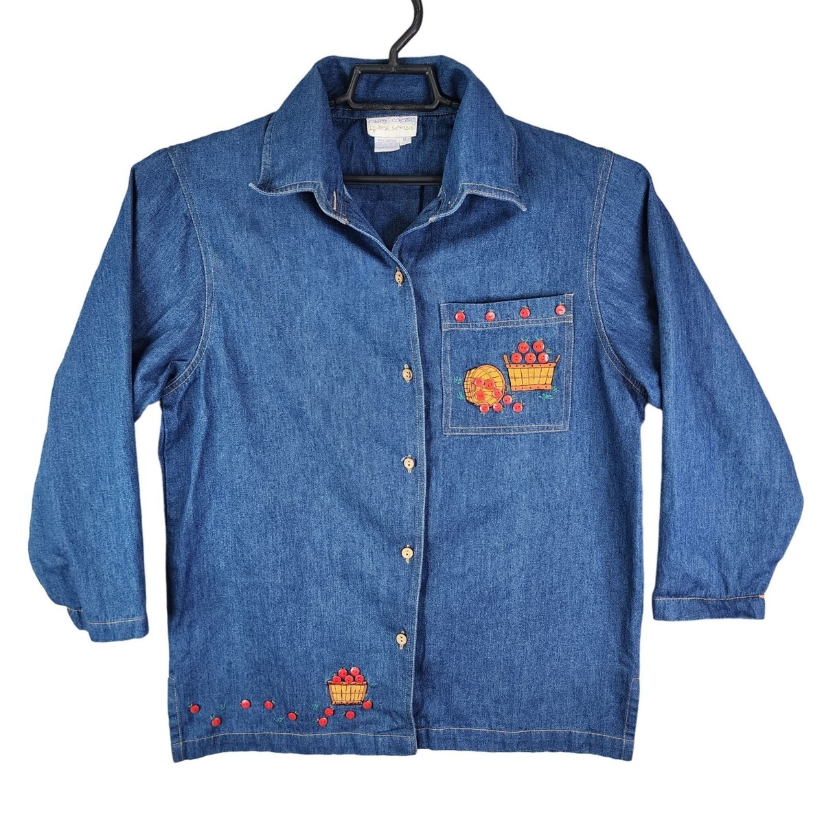 【一期一会】casey coleman USA古着 デニムジャケット Women's Vintage Casey Coleman Embroidered Blue Denim Jacket