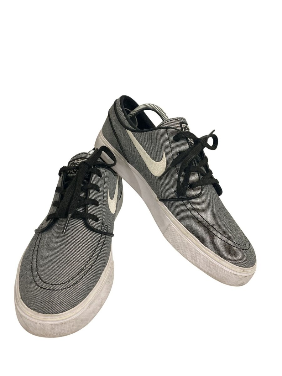 Nike SB Zoom Stefan Janoski Mens Size 8 Gray White Canvas