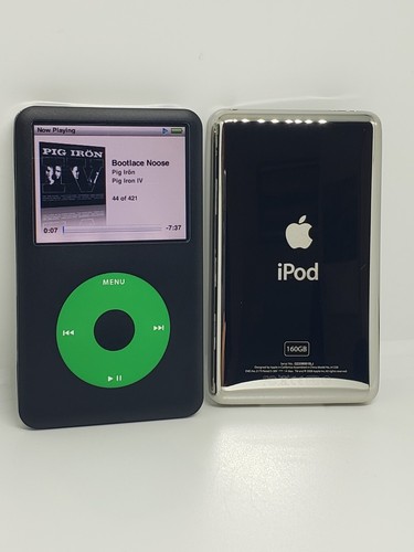  REFURBISHED Apple Ipod Classic 7th Gen  Black and Green  160gb - NEW Battery! - Bild 4 von 7