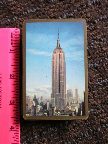 Vintage Souvenir von New York City Empire State Building Spielkarten gebraucht KOSTENLOSER VERSAND