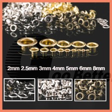 Eyelet Leather Craft Clothing Bags Repair Grommet 2mm 2.5mm 3mm 4mm 5mm 6mm 8mm