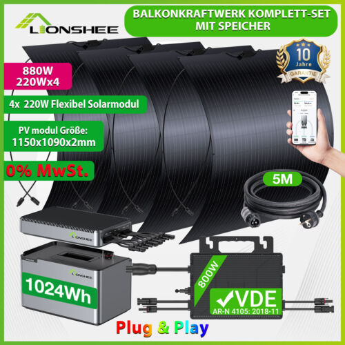 PV Komplettpaket Komplettset--880W/800W Balkonkraftwerk mit Speicher Solaranlage - Bild 3 von 24