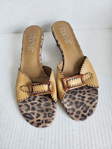 FRANCO SARTO - LEATHER SLIDES SZ. 9 M - Picture 2 of 6
